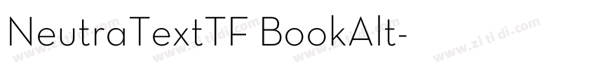 NeutraTextTF BookAlt字体转换